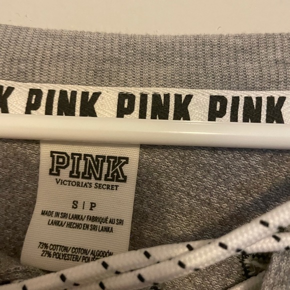 Pink Victoria’s Secret maroon lace up pullover - Picture 2 of 5